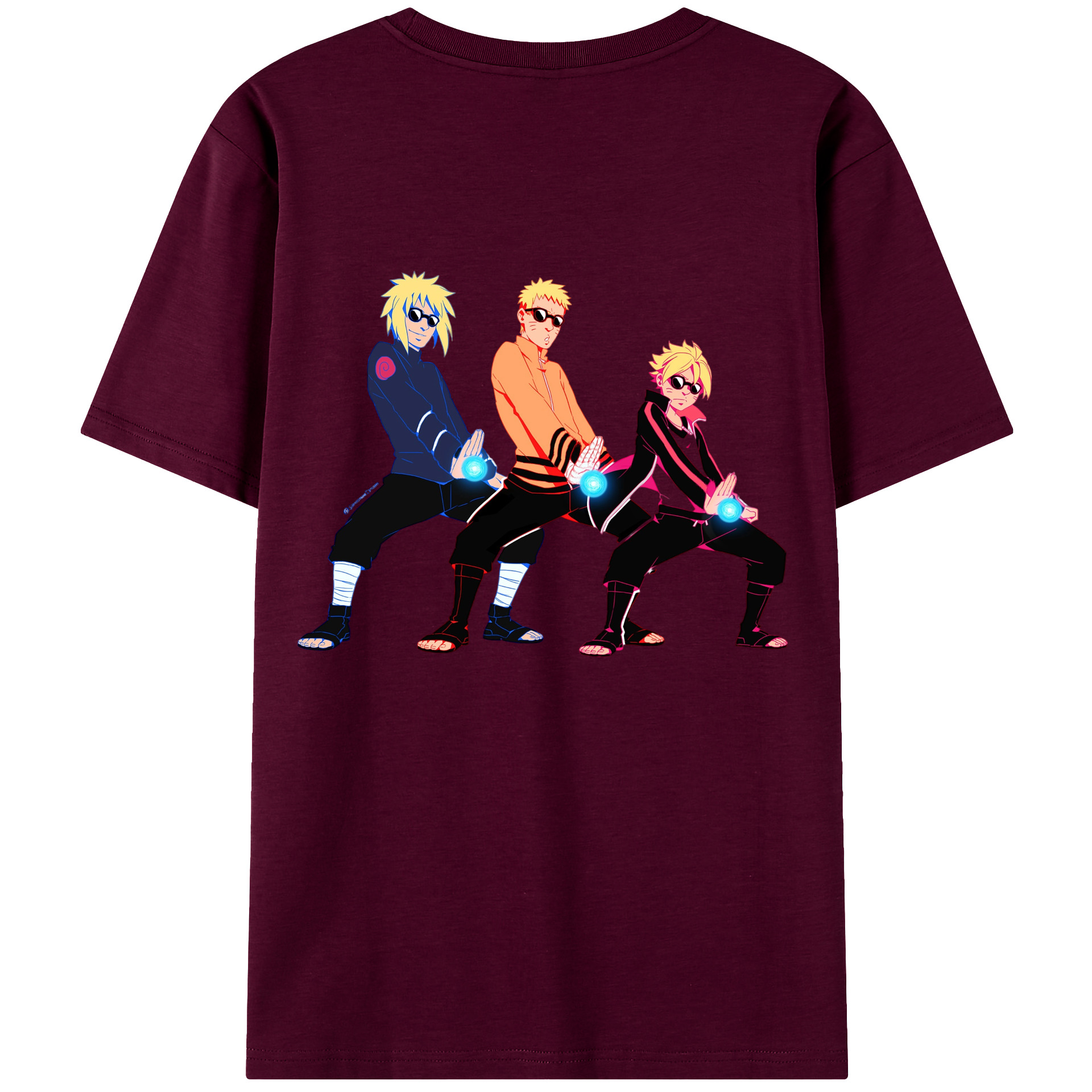 （画像用） NARUTO -ナルト- うずまき ナルト Uzumaki Naruto レディース半袖Tシャツ(バックプリント)